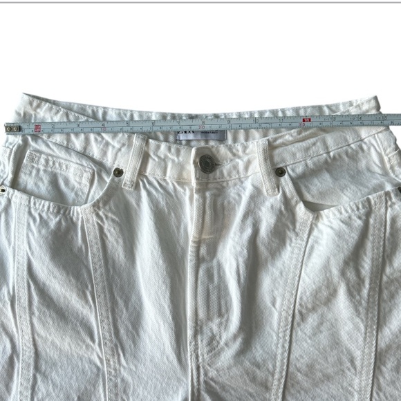 4/$20 ZARA High Waist Straight Leg Women's 100% Cotton White Jeans Size 8 - Picture 6 of 16